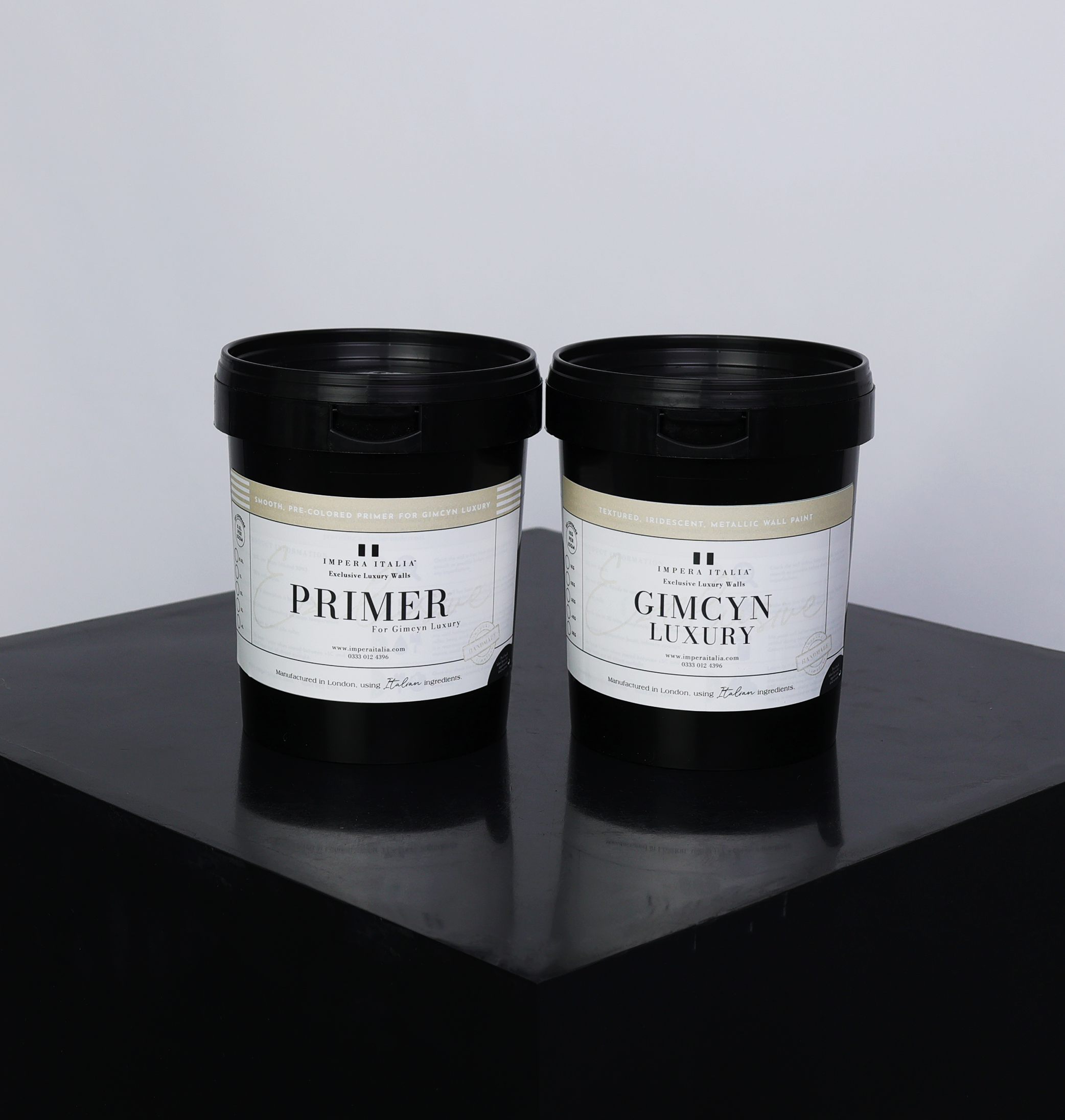 Gimcyn Luxury Bundle - Textured Iridescent Metallic Paint & Primer Bundle For 5sqm