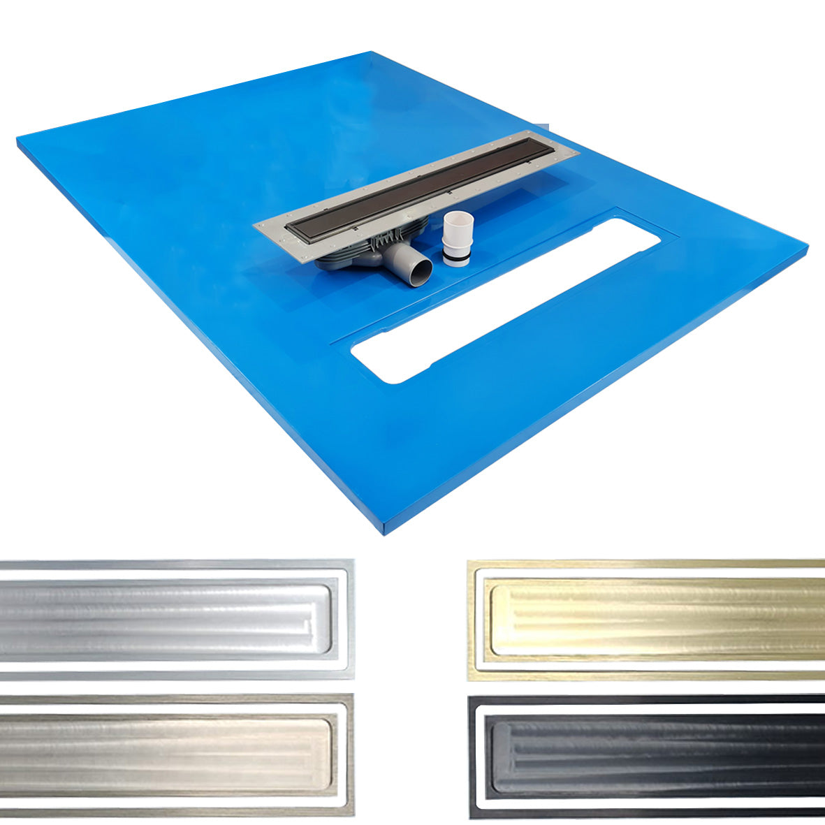 Linear Shower Tray (600mm Rectangular Grid) - Designed For Microcement Application