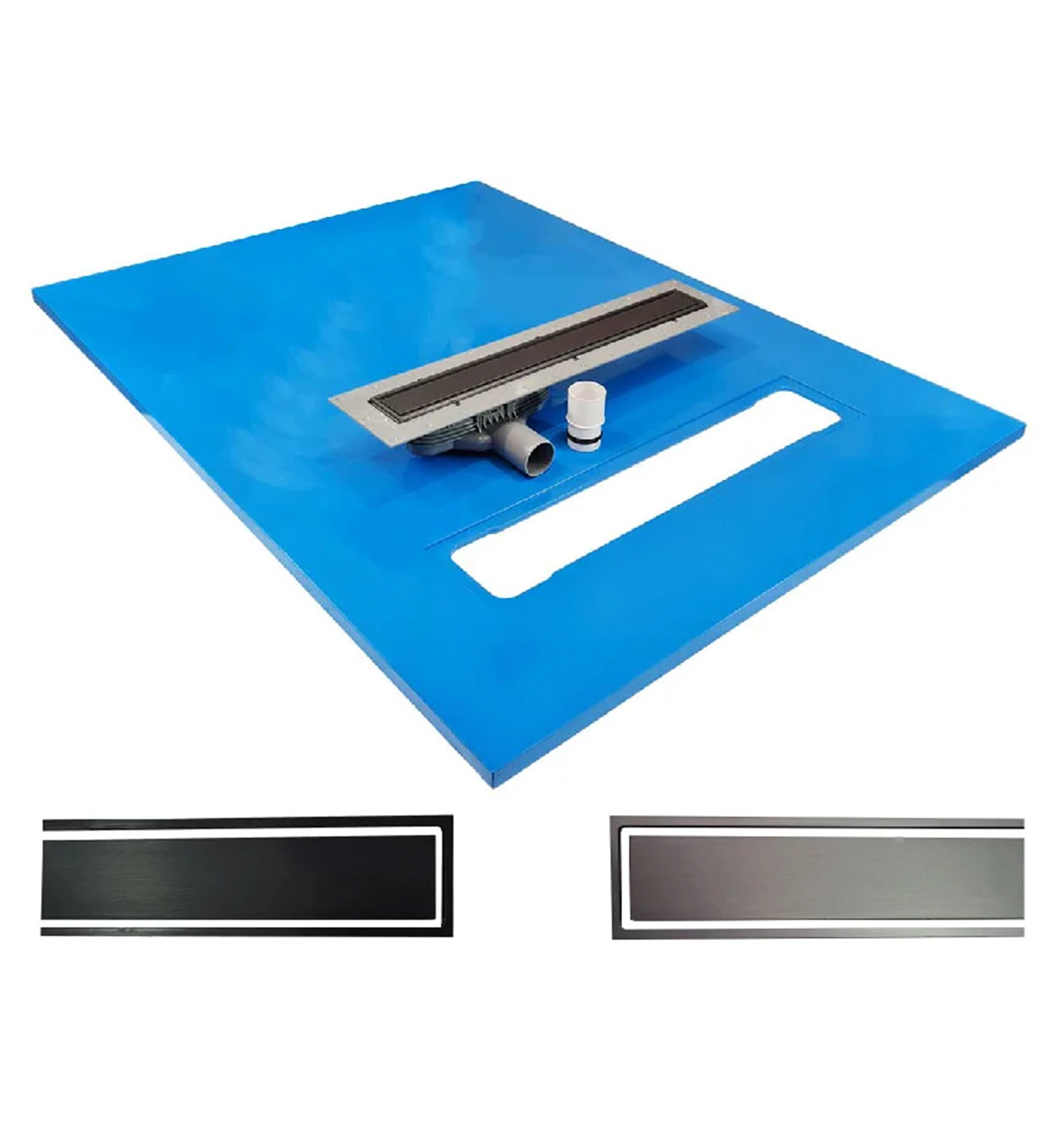 Linear Shower Tray (600mm Rectangular Grid) -  Designed For Microcement Application
