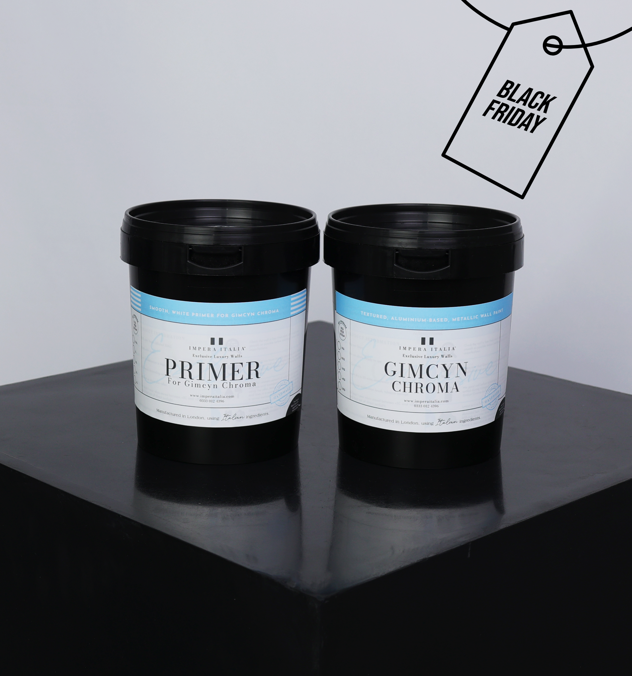 Gimcyn Chroma Bundle - Textured Intense Metallic Paint & Primer Bundle For 5sqm