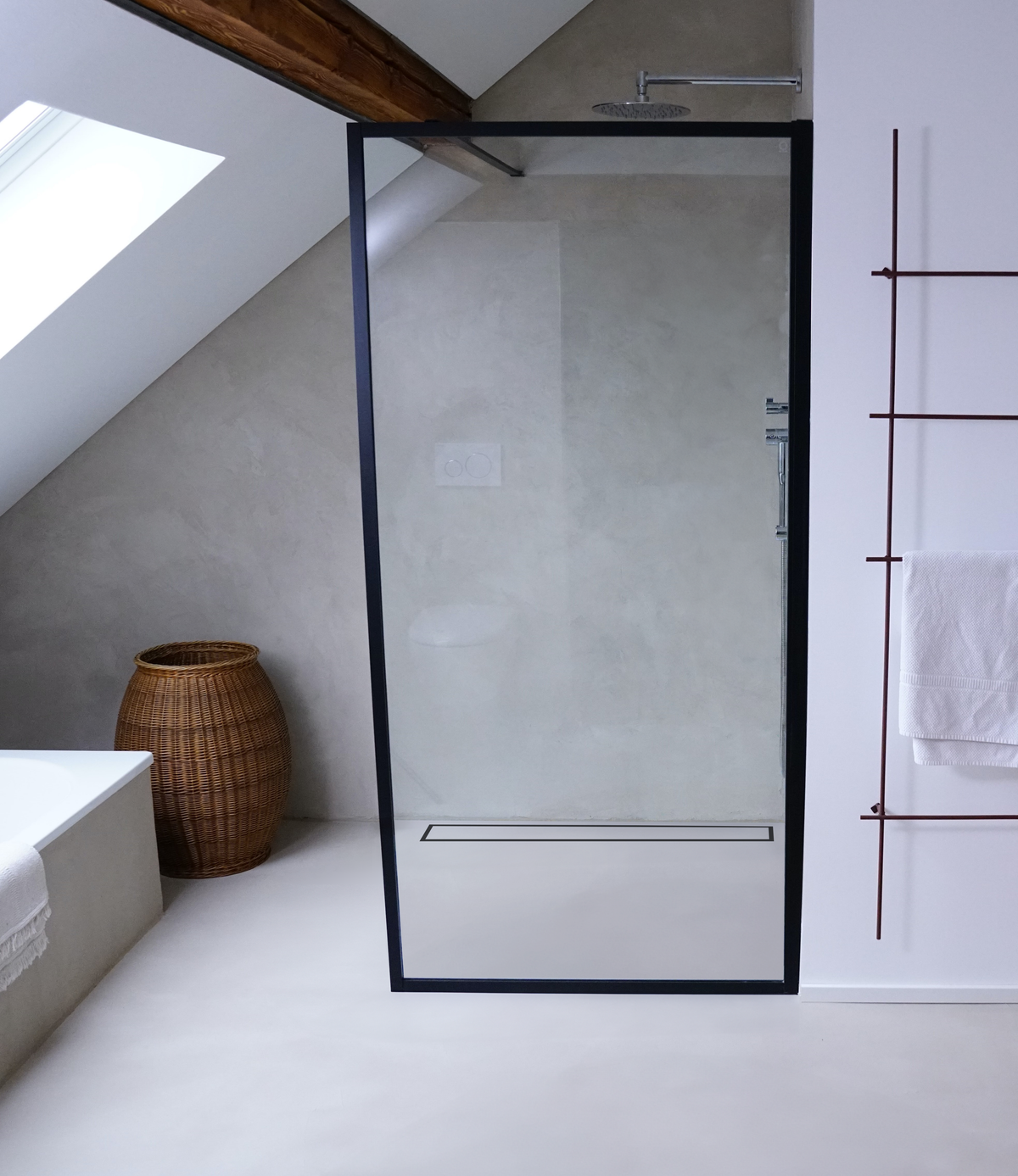 Linear Shower Tray (800mm Rectangular Grid) -  Designed For Microcement Application