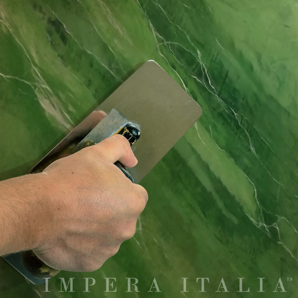 Venetian plaster marble finish application