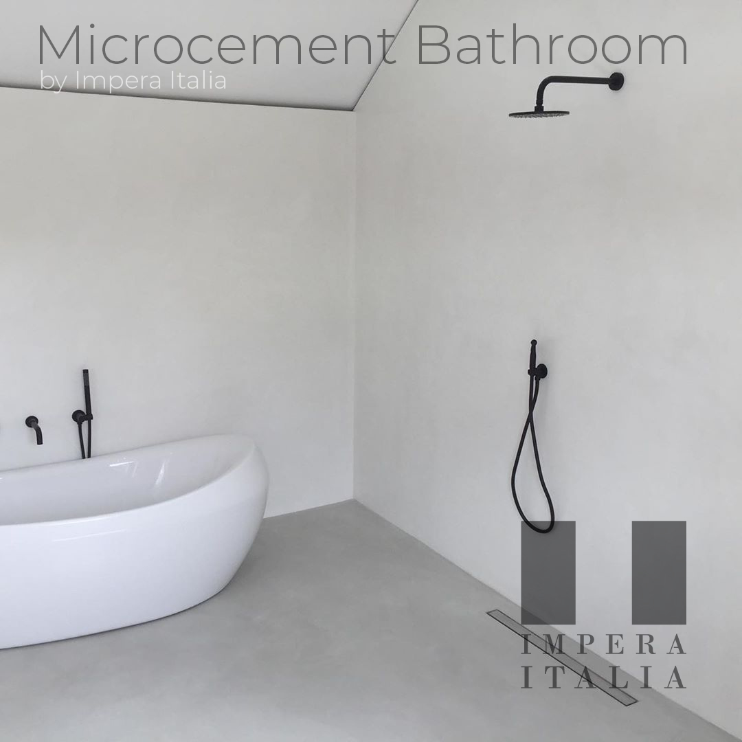 waterproof microcement bathroom by impera italia